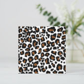 Leopard Big Cat Bont Patroon Print Feestdagenkaart (Staand voorkant)