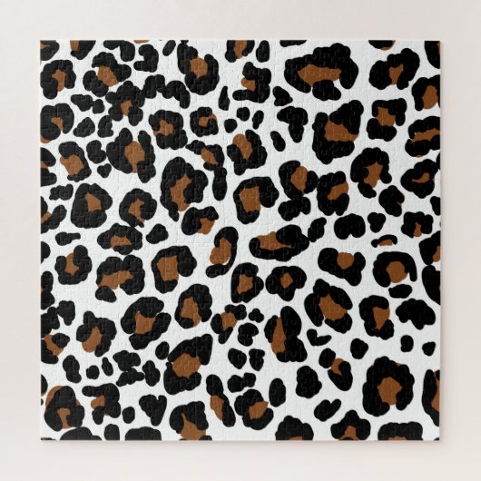 Leopard Big Cat Bont Patroon Print Legpuzzel (Verticaal)