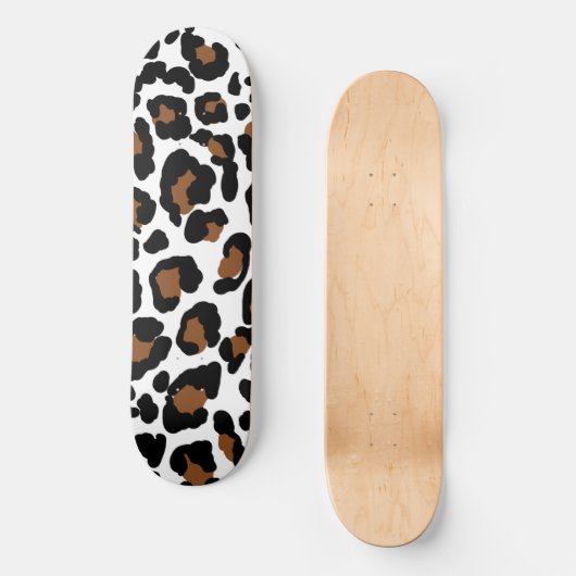 Leopard Big Cat Bont Patroon Print Skateboard (Voorkant)