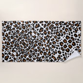 Leopard Big Cat Bont Patroon Print Strandlaken (Voorkant)