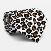 Leopard Big Cat Bont Patroon Print Stropdas (Opgerold)