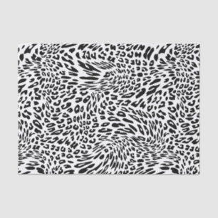 Leopard Black and White Animal Print Tissuepapier