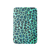 Leopard Black en Blauwgroen afdrukken Badmat (Voorkant Verticaal)