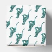 Leopard Black en Blauwgroen afdrukken Bedankdoosjes (Bovenkant)