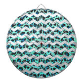 Leopard Black en Blauwgroen afdrukken Dartbord (Voorkant)