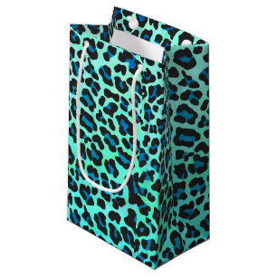 Leopard Black en Blauwgroen afdrukken Klein Cadeauzakje
