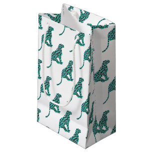 Leopard Black en Blauwgroen afdrukken Klein Cadeauzakje