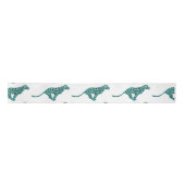 Leopard Black en Blauwgroen afdrukken Lint (Voorkant)