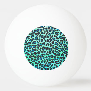 Leopard Black en Blauwgroen afdrukken Pingpongballen
