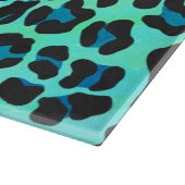 Leopard Black en Blauwgroen afdrukken Snijplank (Hoek)