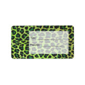 Leopard Black en Green met Monogram Etiket (Voorkant)