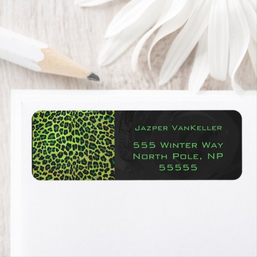 Leopard Black en Green met Monogram Etiket (Insitu)