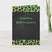 Leopard Black en Green met Monogram Kaart (Voorkant)