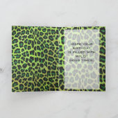 Leopard Black en Green met Monogram Kaart (Binnen)