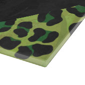 Leopard Black en Green met Monogram Snijplank (Hoek)