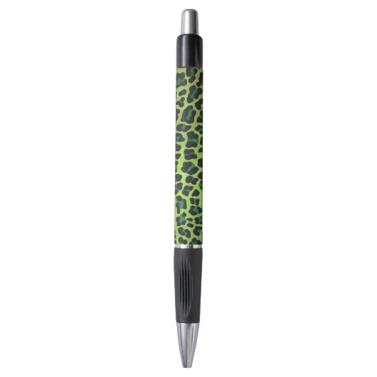 Leopard Black en Green Print Pen (Voorkant Verticaal)
