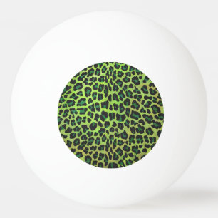 Leopard Black en Green Print Pingpongballen