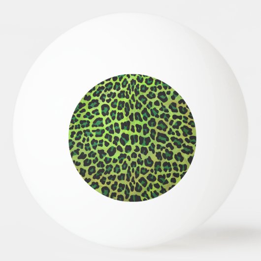 Leopard Black en Green Print Pingpongballen (Voorkant)