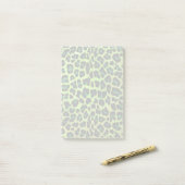 Leopard Black en Green Print Post-it® Notes (Op bureau)