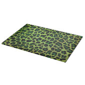 Leopard Black en Green Print Snijplank (Hoek)