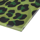 Leopard Black en Green Print Snijplank (Hoek)