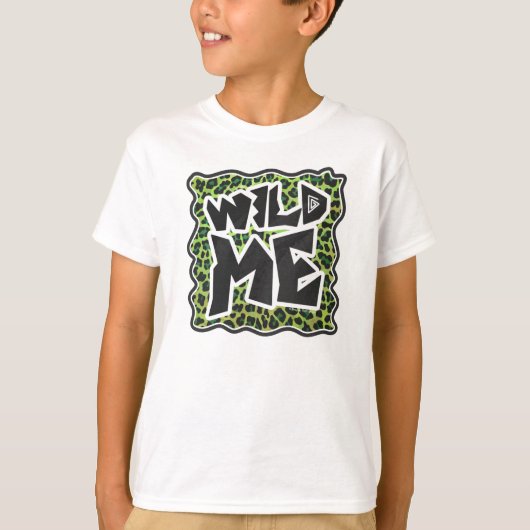 Leopard Black en Green Print T-shirt (Voorkant)