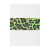 Leopard Black en Green Print Uitnodigingen Wikkel (Achterkant Voorbeeld)