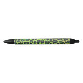 Leopard Black en Green Print Zwarte Inkt Pen (Voorkant)