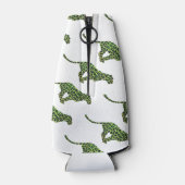 Leopard Black en Green Silhouette Flesjeskoeler (Achterkant)