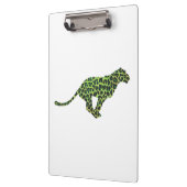 Leopard Black en Green Silhouette Klembord (Links)