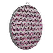 Leopard Black en Hot Pink Chevron Print Dartbord (Voorkant Links)