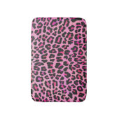 Leopard Black en Hot Pink Print Badmat (Voorkant Verticaal)