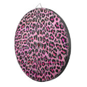 Leopard Black en Hot Pink Print Dartbord (Voorkant Rechts)