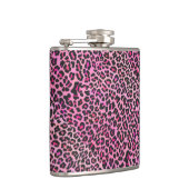 Leopard Black en Hot Pink Print Heupfles (Rechts)