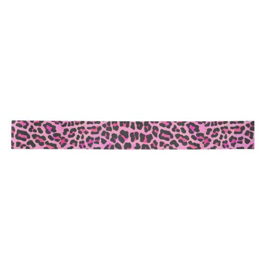 Leopard Black en Hot Pink Print Lint (Voorkant)
