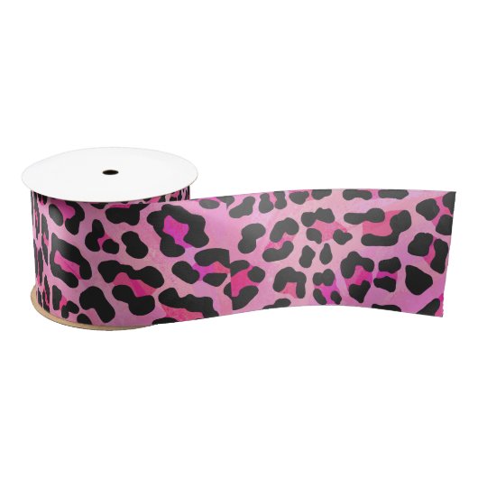Leopard Black en Hot Pink Print Lint (Spoel)