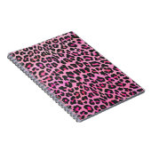 Leopard Black en Hot Pink Print Notitieboek (Rechterzijde)
