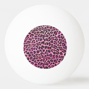 Leopard Black en Hot Pink Print Pingpongballen
