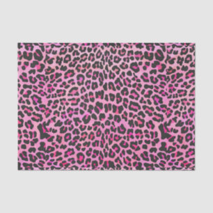 Leopard Black en Hot Pink Print Tissuepapier
