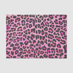 Leopard Black en Hot Pink Print Tissuepapier