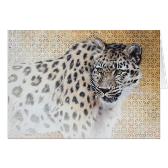 Leopard Blank Card par Andrew Denman (Devant horizontal)