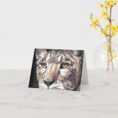 Leopard Blank Note Kaart (Gele Bloem)