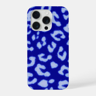 Léopard Bleu Batik - étui de téléphone