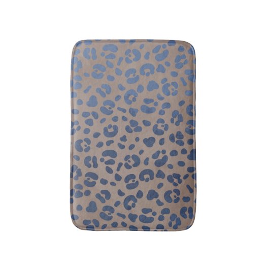 Leopard Blue Pattern Badmat (Voorkant Verticaal)