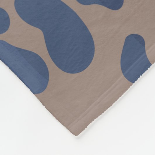 Leopard Blue Pattern Fleece Deken (Hoek)