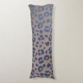 Leopard Blue Pattern Pillow Lichaamskussen (Voorkant Verticaal)
