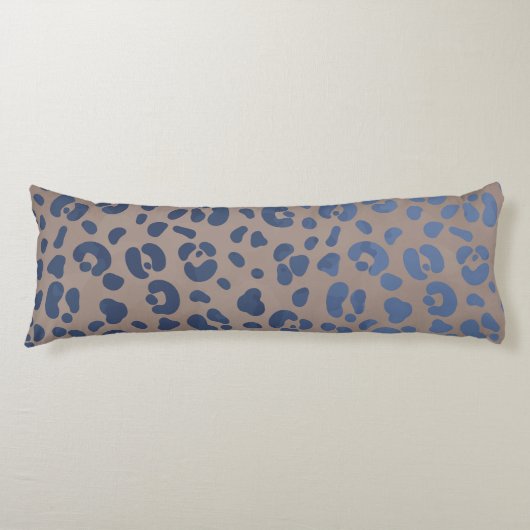 Leopard Blue Pattern Pillow Lichaamskussen (Voorkant)
