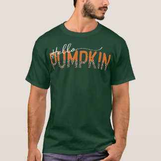 Leopard Boho Hallo Pumpkin Cute Autumn Halloween T T-shirt