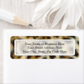 Leopard Bont Print Retouradreslabels Etiket (Insitu)