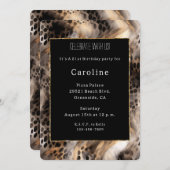 Leopard Bow Animal Print Verjaardag Kaart (Voorkant / Achterkant)